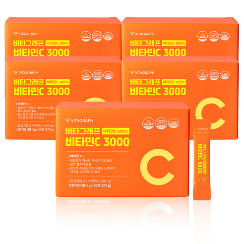 비타그래프 논지엠오 비타민C 3000, 270g, 5개