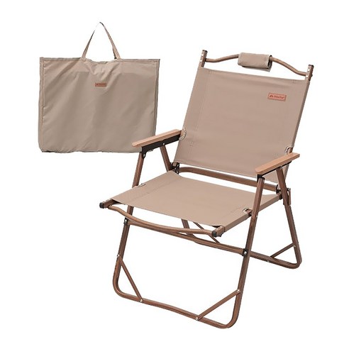 샤인트립 캠핑 의자 접이식 폴딩 릴렉스 로우 체어 L 사이즈, 베이지, 1개