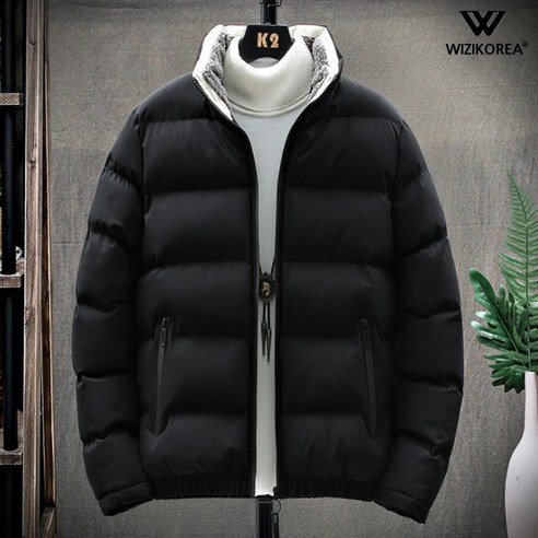 스탠다드카라 숏 패딩점퍼 기본 베이직 심플 모던 겨울 남자 남성 자켓 WI029P
