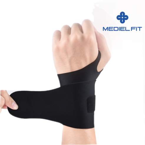 메디엘핏 1mm 데일리 손목보호대, 블랙 FREE, 1개