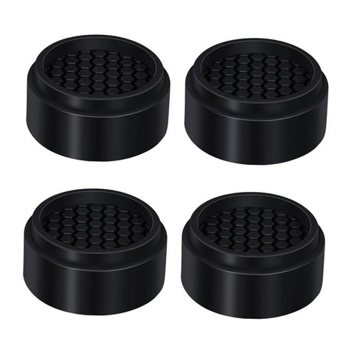 4pcs 침대 라이저 블랙 라운드 가구 다리 바닥 피트 침대 라이저, 탄성 고무, 검은 색