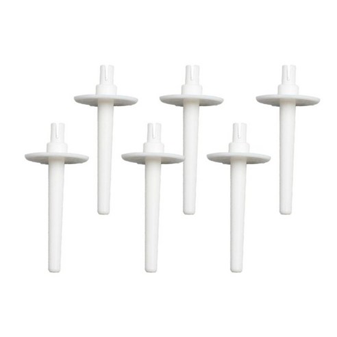 6x 스풀 핀 재봉틀 액세서리 형제 재봉틀 용 숟가락 스탠드 홀더 ls1520 pc4000 pc5000 VX2051 XL3010 XL3022 XL3100 XR65, 플라스틱, 하얀색