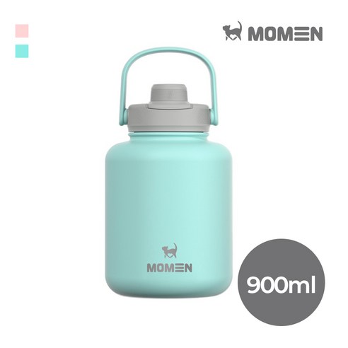 모멘 타이니 워터저그 캠핑물통 미니저그 손잡이 보온병, 민트, 1개, 900ml