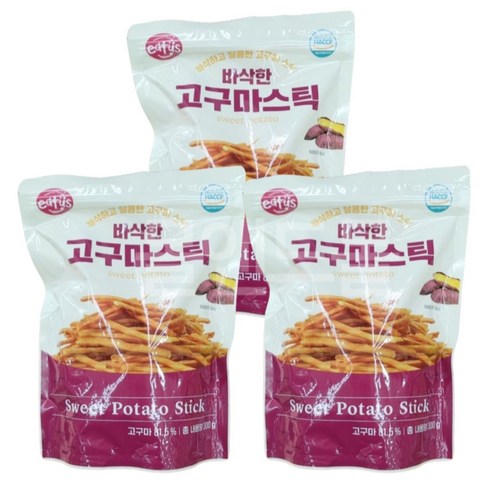 이더스 건조 고구마스틱, 3개, 300g