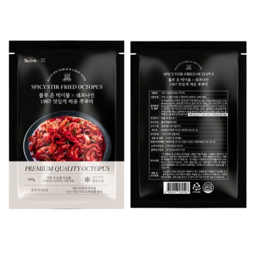 매운쭈꾸미 냉동쭈꾸미볶음 양념 밀키트, 300g 1팩, 1개