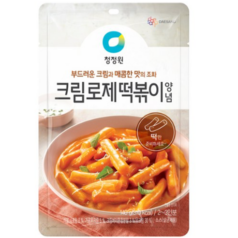 대상 청정원 크림로제 떡볶이 양념, 7개, 140g