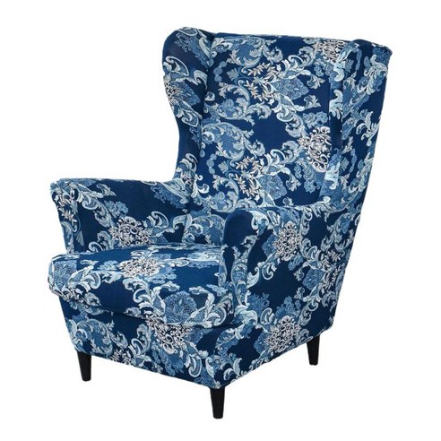 날개 소파 가구를 위한 신축성 의자 Slipcover 미국식 안락 의자 보호자, 다크 블루, 폴리에스터