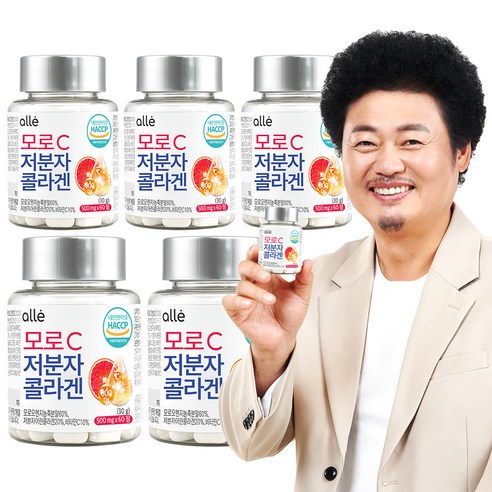 모로 오렌지 C 저분자 콜라겐 펩타이드 알레, 60정, 5통
