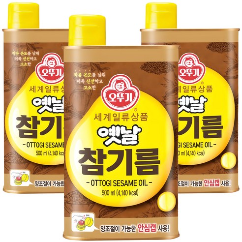 오뚜기 옛날 참기름 500ml 3개 세트