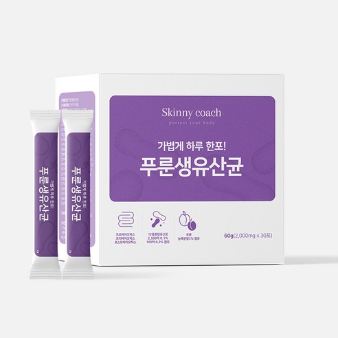 푸룬생유산균 2500억CFU 프로바이오+포스트바이오+프리바이오 3종바이오틱스 30포, 60g, 1개 프룬