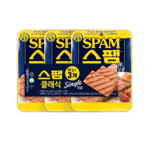 스팸 클래식, 80g, 3개