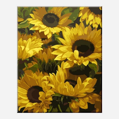 모모픽스페인팅 DIY명화그리기 60x75cm 정물, WK11 풍성한 해바라기