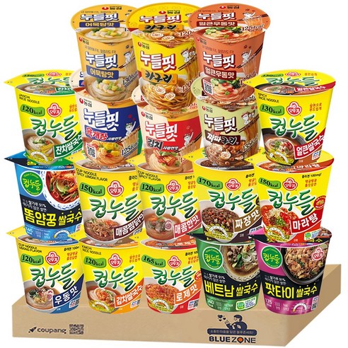 18가지 맛으로 즐기는 세계와 한국의 맛! 블루존 컵누들 누들핏 세트