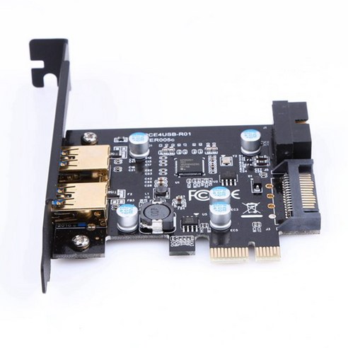 Lopbinte USB 3.0 - PCI-E 2포트 PCI Express 확장 카드 19핀 커넥터, 1