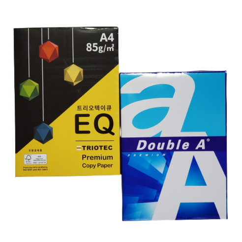 프리미엄 복사용지 패키지 1000매 2권세트 EQ 85g A4 500매 1권+더블에이 80g A4 500매 1권, A4 1000매