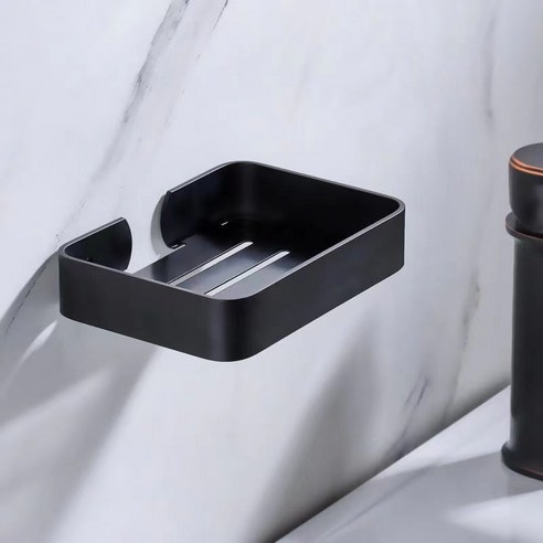 알루미늄 펀치 비누 박스 설치 선반 욕실 화장실 간략 비누 접시 펀치 벽걸이, 1 건, 광택 사각형 비누틀