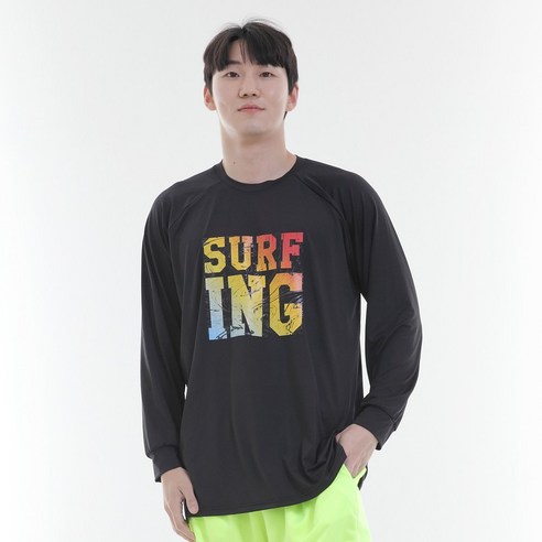 일루소 서프ING 오버핏 긴팔 남성용 래쉬가드