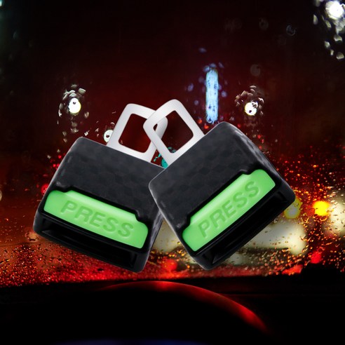 자동차 야광 안전벨트 클립 1+1 set, 2개