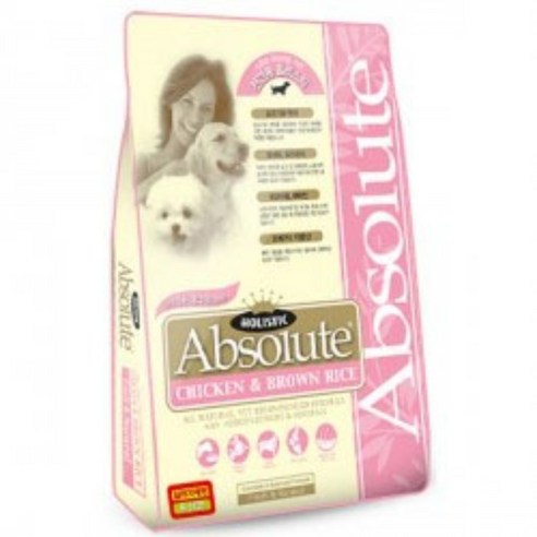 앱솔루트홀리스틱 전연령 치킨 앤 브라운 라이스 반려견 사료, 1.2kg, 1개