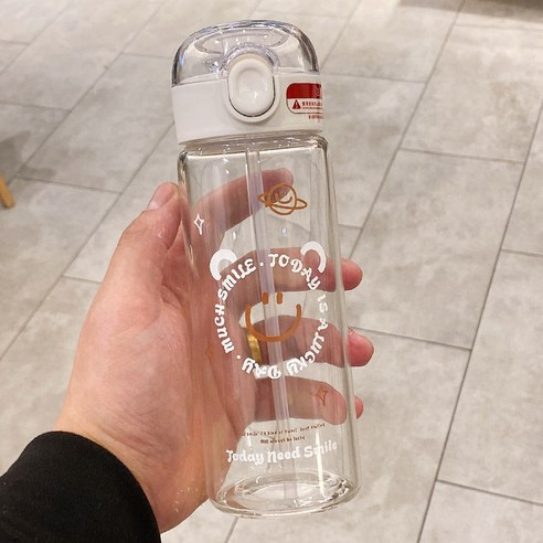 DFMEI 유리 빨대 컵 성인 음주 컵 임신 간단한 유리 컵, DFMEI 하얀색, 420ml