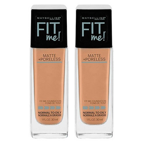메이블린 핏 미! 매트+ 포어리스 파운데이션 30ml, Natural Tan, 2개