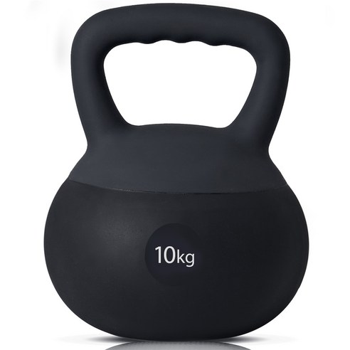 말랑말랑 소프트 PVC 케틀벨 아령, 1개, 10kg, black