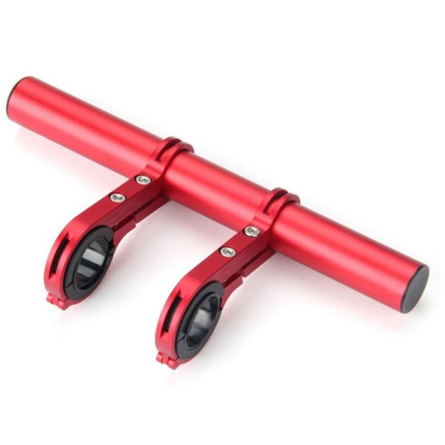 Retemporel 자전거 익스텐더 더블 핸들 바 스템 익스텐션 알루미늄 합금 마운트 홀더 액세서리 용 브래킷 공간 보호기, 빨간색