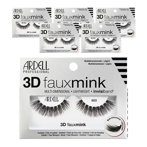 아델 프로페셔널 3D 포밍크 다차원 경량 속눈썹 1쌍, 6개, 860