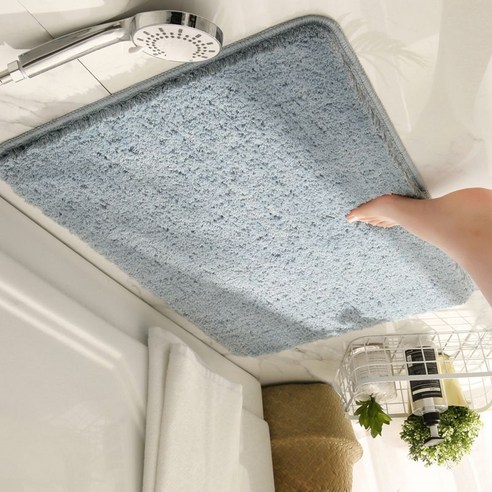 신형 두꺼운 욕실 흡수 매트 카펫 심플한 홈 화장실 문매트 욕실 미끄럼 방지 발판, 초봄 보리밭