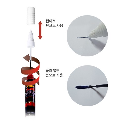 기아 레이 카페인트 붓펜으로 섬세하게 되살아나는 빛!