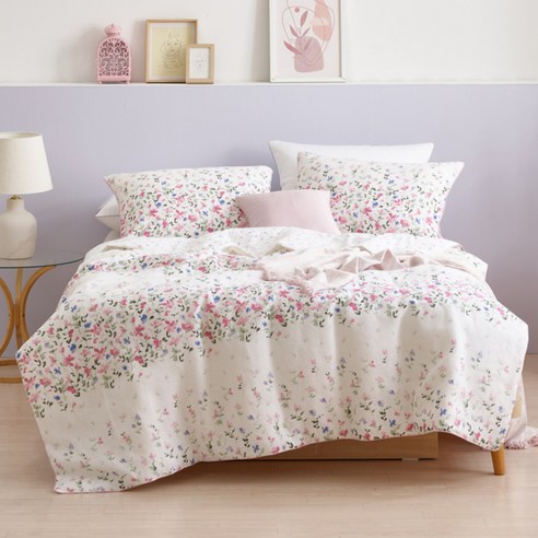 (코스트코 직배송) 에이프릴앳홈 린넨 프린트 차렵이불 - 퀸