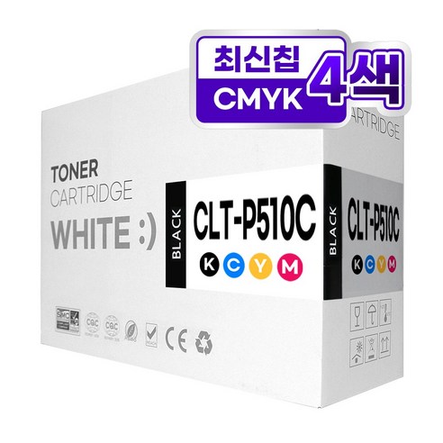 삼성 호환토너 SL-C510/C510W/C513/C513W/SL-C563W/SL-C563FW, 1개, 4색세트 프린터/복합기