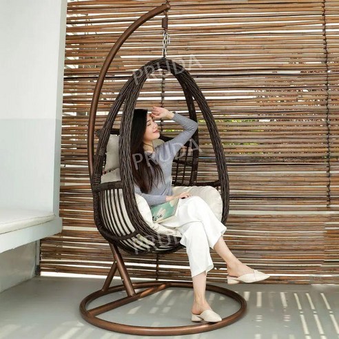 야외그네 야외용그네 흔들그네의자 공중그네 나무 원목 흔들 라탄그네의자 그네의자 야외그네의자 행잉체어 바구니 의자 실내 스윙 요람 게으른 집 발코니 해먹 침실 새 둥지 랜턴, 5. 스페이스 캡슐 - 거친 등나무 플라워 싱글 커피, 1개