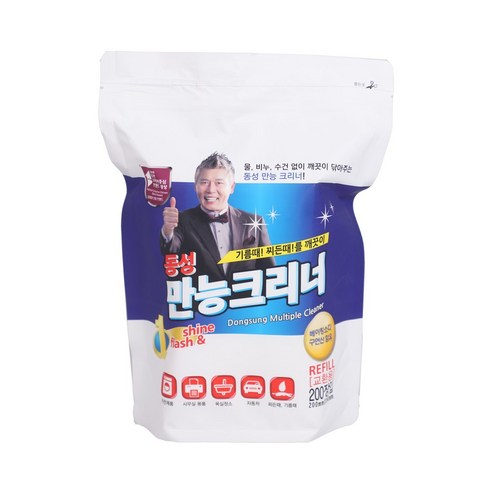 동성크리너 베이킹소다 구연산함유 만능물티슈 동성 만능크리너 리필 (200매용), 3팩, 450g