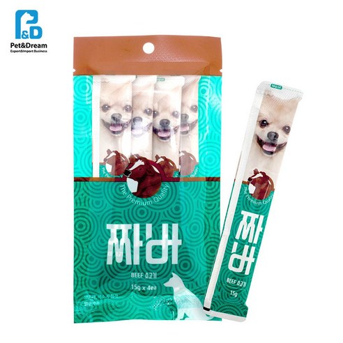 강아지 짜바 유산균 소고기 15gx4개입