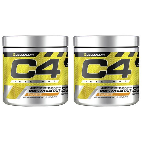 셀루코어 C4 오리지널 프리워크아웃 오렌지 버스트, 195g, 2개