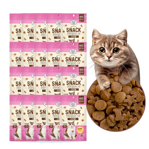 캣퓨어 고양이 딜리셔스 스낵 오랄 콤플렉스, 20개, 60g, 냥이에게 필수영양간식-오리지널
