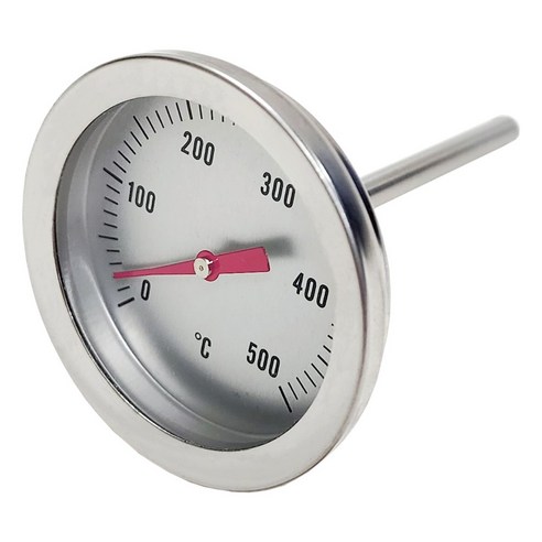 부착형 그릴온도계 (6.5cm) 바베큐 훈제 오븐 항아리 카마도 BBQ, 1개