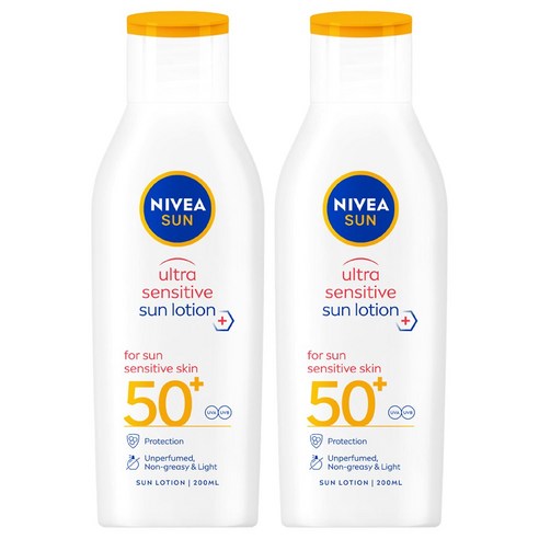 니베아 선 울트라 센서티브 선 로션 200ml, 2개