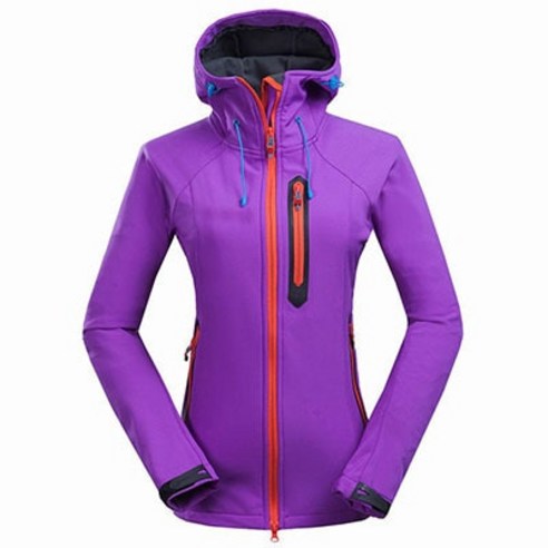 중고스노우보드 여자를위한 열 Softshell 스키 재킷 야외 Windproof 스노우 보드 스키 재킷 하이킹 스포츠, 03 보라색_04 XL