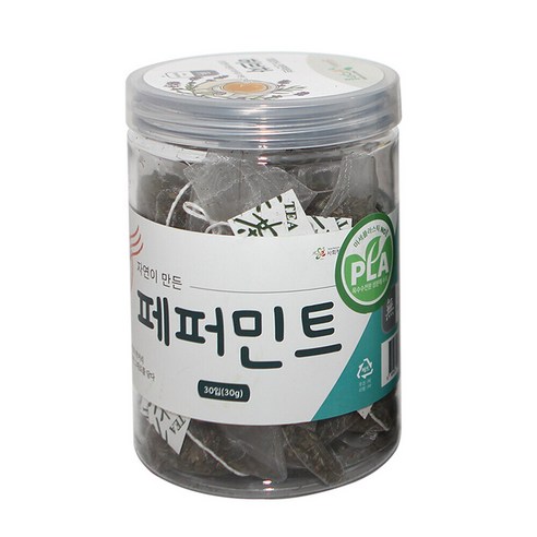 지구마을 생분해필터 PLA 페퍼민트 삼각티백 허브티백차