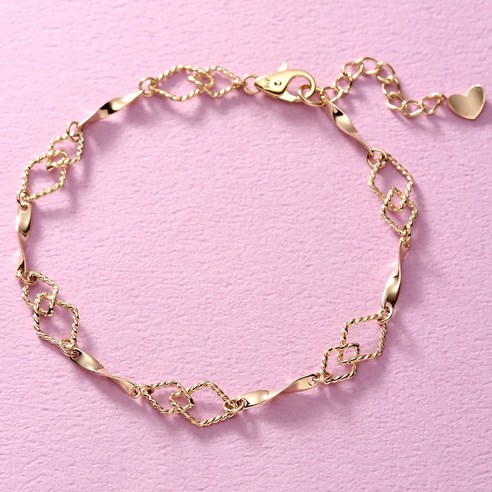유앤미쥬얼리 14K Gold 커플 스퀘어 팔찌