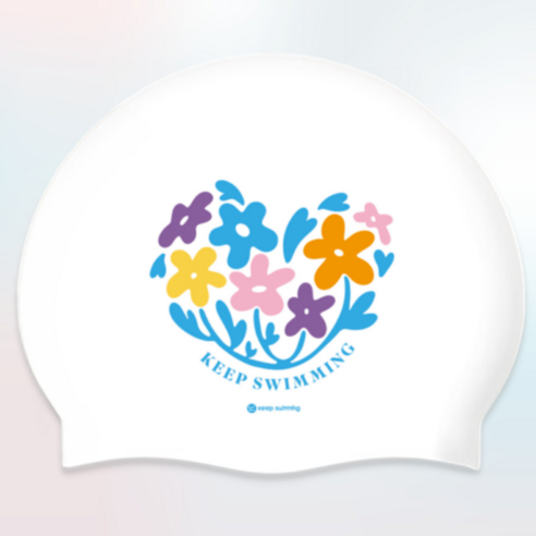 킵스위밍 실리콘수모 러브플라워, 1개, 화이트
