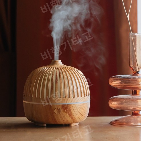MUJI 무인양품 usb 아로마 테라피 초음파 가습기, 가벼운 나뭇결 180ML 에센셜 오일 2병