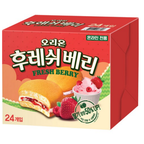 오리온 딸기 후레쉬베리, 360g, 2개