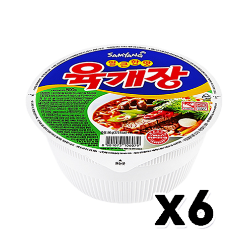 삼양 육개장사발면 얼큰한맛 소컵 86g x 6개