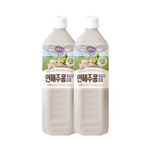 맑은물에 연해주콩 흑임자 콩물 1000ml, 1L, 10개