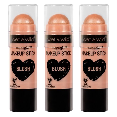 웻앤와일드 메가글로 메이크업 스틱, Hustle and Glow, 3개