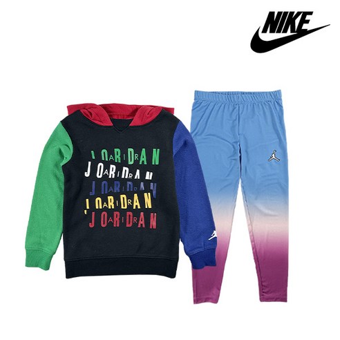 나이키키즈 조던키즈 기모후드티 세트(85A055-023_BK)