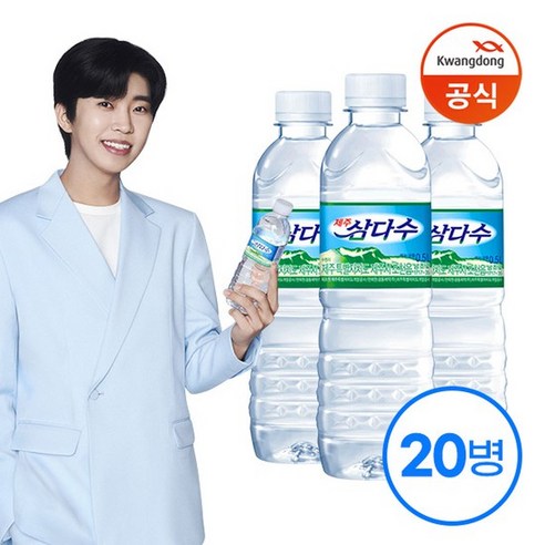 제주 삼다수 500ml X 20병 [유/무라벨 랜덤발송], 없음